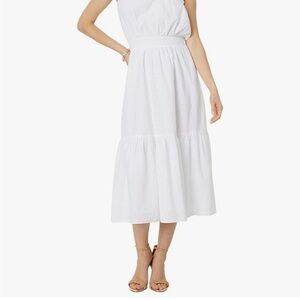 Lilly Pulitzer White Eyelet Smocked Waist Sundress